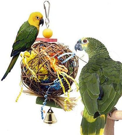 EBaokuup 2 Pack Bird Chewing Toys Foraging Shredder Parrot Cage Shredder - Image 4