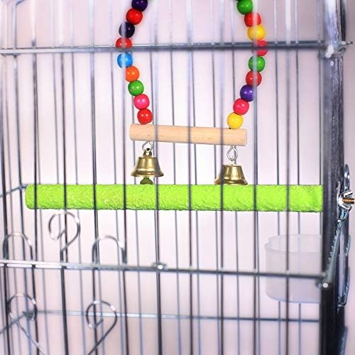 Bird Cage Perch Parrot Sand-Surface Stand 2Pack Grinding Wood Stick Platform - Image 4