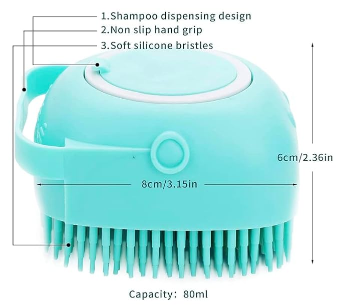 Pet Bath Massage Brush Puppy Dog Cat Grooming Cleaning Soft - Image 5