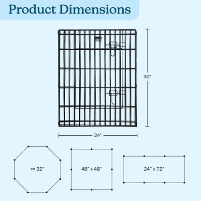 Dog Playpen - Foldable Metal Exercise Puppy Play Pen - Indoor/Outdoor Pen with - Image 3