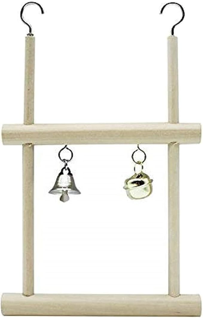 Litewoo Bird Stand Parrot Perches Hanging Swing Natural Wood Stand Platform - Image 5
