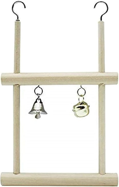 Litewoo Bird Stand Parrot Perches Hanging Swing Natural Wood Stand Platform - Image 8