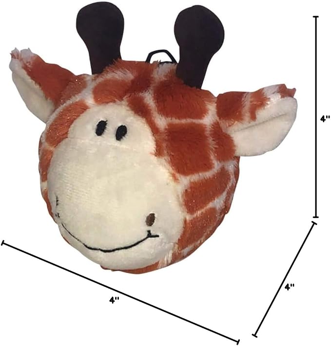 Pet Lou 4 Inch EZ Squeaky Giraffe Ball Dog Plush Toy, Stuffing-Free Soft Plush - Image 8