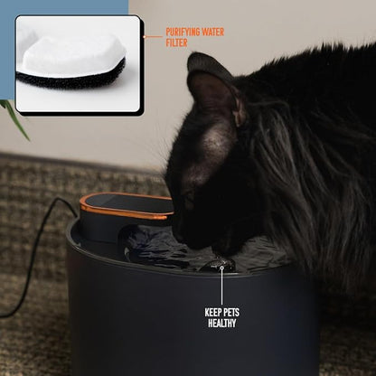 Tebon Cat Water Fountain – Automatic Pet Water Dispenser & Drinking Bowl – - Image 3