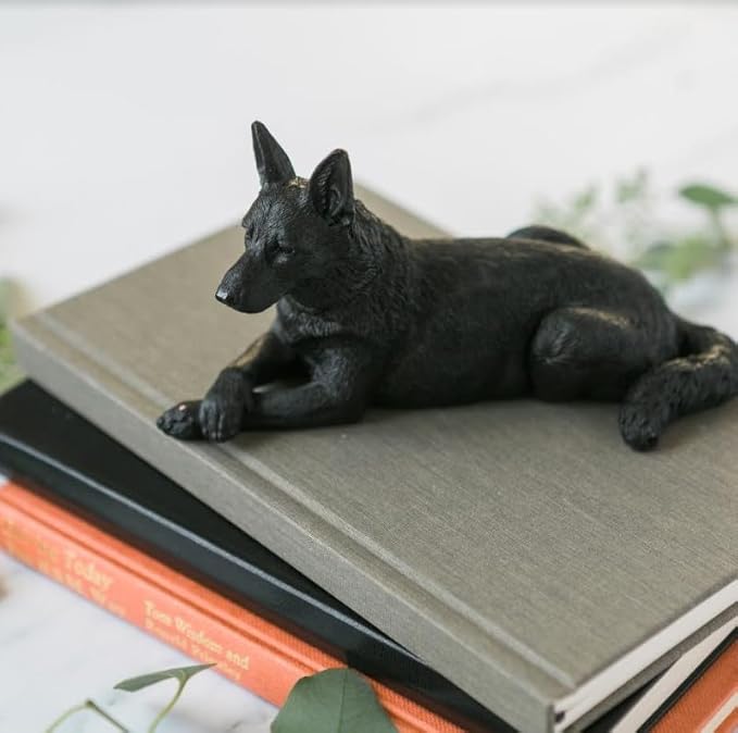 JFSM INC. 6" Black German Shepherd Dog Figurine – Hand-Painted Gift - Image 2
