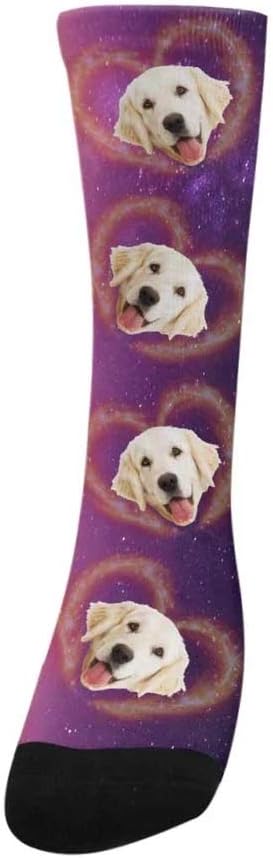 Custom Face Socks, Personalized Dog Lover Pet Photo Picture on Socks Unisex - Image 3