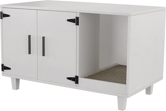 GDLF Modern Wood Pet Crate Cat Washroom Hidden Litter Box Enclosure Furniture - Image 6
