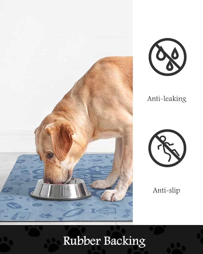 Pet Feeding Mat-Absorbent Dog Mat - Image 5