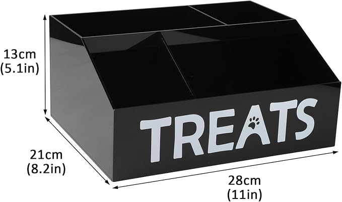 Dog Treat Organizer, 4 Compartments Dog Treat Station, Trapezoid Dog Treat - Image 7