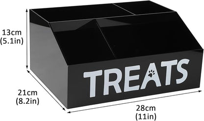 Dog Treat Organizer, 4 Compartments Dog Treat Station, Trapezoid Dog Treat - Image 7