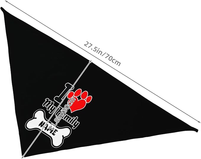 Custom Dog Bandana for Cat Dog Pet Add Your Design Personalized Neckwear - Image 5