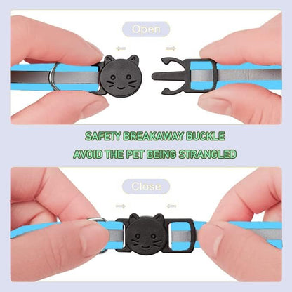 2 Pack Cat Collars Quick Release Reflective Kitten Collar - Image 2