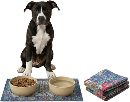 LOVEWAG Waterproof 2-Pack Pet Feeding Mats by Lovewag