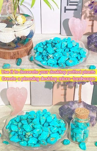 YATOJUZI Turquoise 1LB Aquarium Gravel Rocks Bulk Wholesale Tumbled Crystals - Image 5