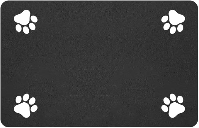 Pet Feeding Mat-Absorbent Pet Placemat by Incenseburner