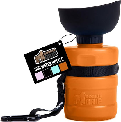 GORILLA GRIP Dog Water Bottle, Portable Water Bowl Dispenser by GorillaGrip