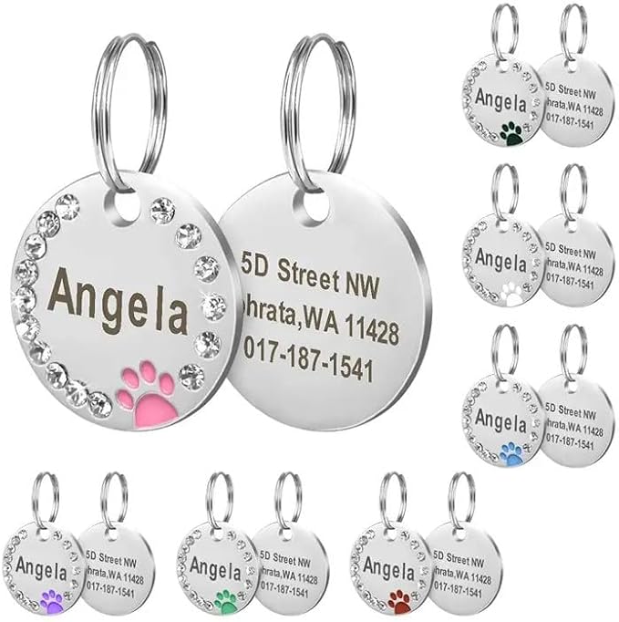 Personalized Dog/Cat Cute Paw Pet ID Tag - Image 8