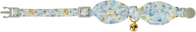 2 Pack Cotton Cat Collar, Removable Bowtie, Floral Pattern, Safety Breakaway - Image 7