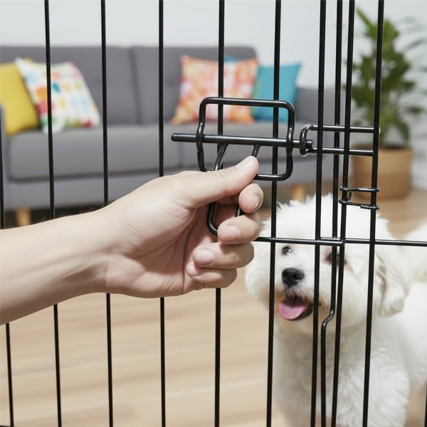 Puppy Playpen - Foldable Metal Exercise Enclosure - Indoor/Outdoor Fence - Image 8