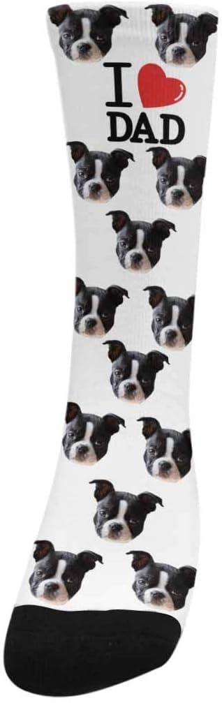 Custom Face Socks, Personalized Dog Lover Pet Photo Picture on Socks Unisex - Image 2