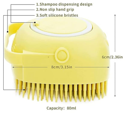 Pet Bath Massage Brush Puppy Dog Cat Grooming Cleaning Soft - Image 3