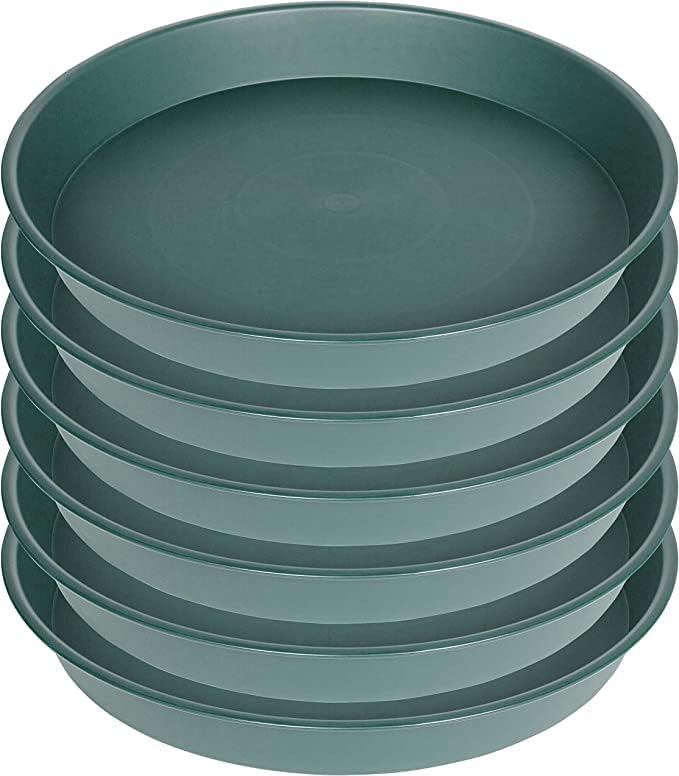 6 Pack Plastic Plant Saucer Planter Water Drip Tray, 4 5 6 7 8 9 10 11 12 inch by Bleuhome