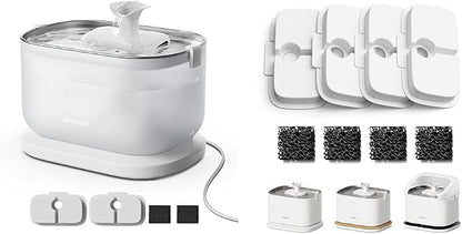 PETLIBRO Cat Water Fountain + PETLIBRO Genuine 4 Packs Filters, Cat Fountain by PETLIBRO
