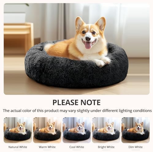 JOLLYVOGUE Calming Dog Bed Large Size Dog, Anti-Anxiety Donut Large Pet Bed - Image 6