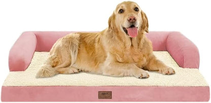 Large Dog Bed Orthopedic Washable Extra Pink XL XLarge Big Dog Bed by Mekiy