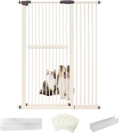 Lumizone Extra Tall Cat Gate 61.02" High Pressure Mounted Extra Wide by Lumizone