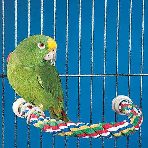 JW Pet Comfy Perch For Birds Flexible Multi-color Rope, Small - Image 4