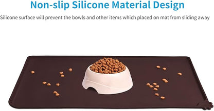 AUDWUD Silicone Waterproof Pet Feeding Mats, Anti Slip Bowl Pad, Dog Mat - Image 2