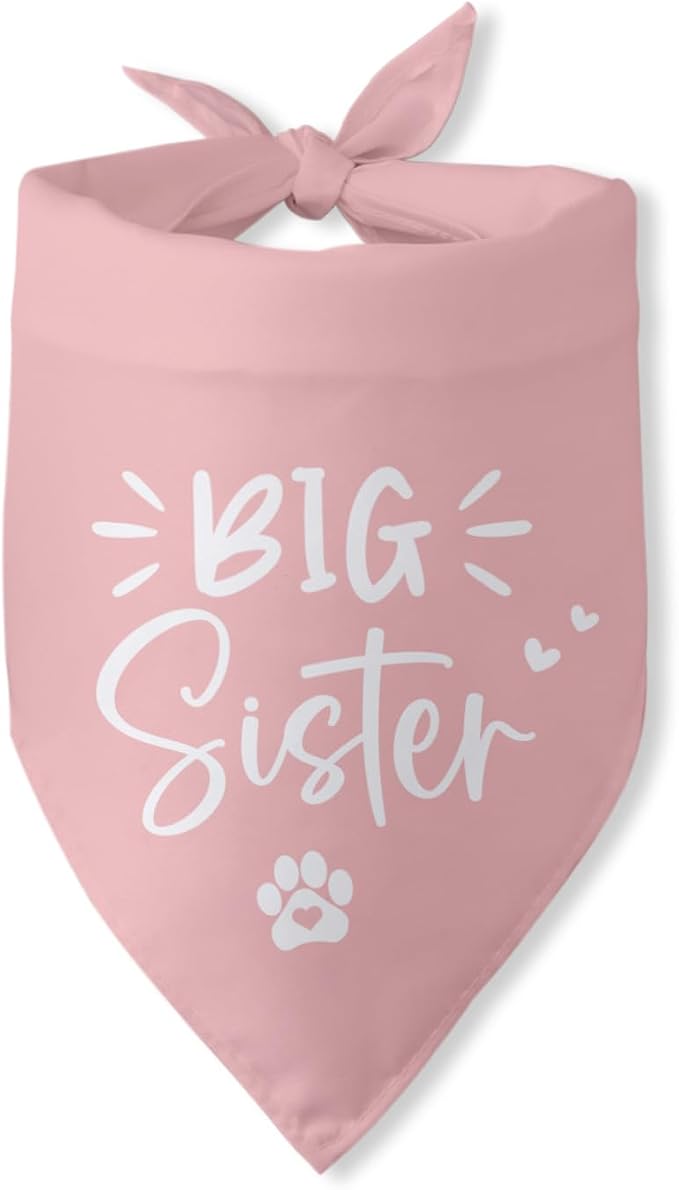 Big Sister Dog Bandana Pregnancy Announcement Gender Reveal Baby Announcement by PwrlveiutforYou