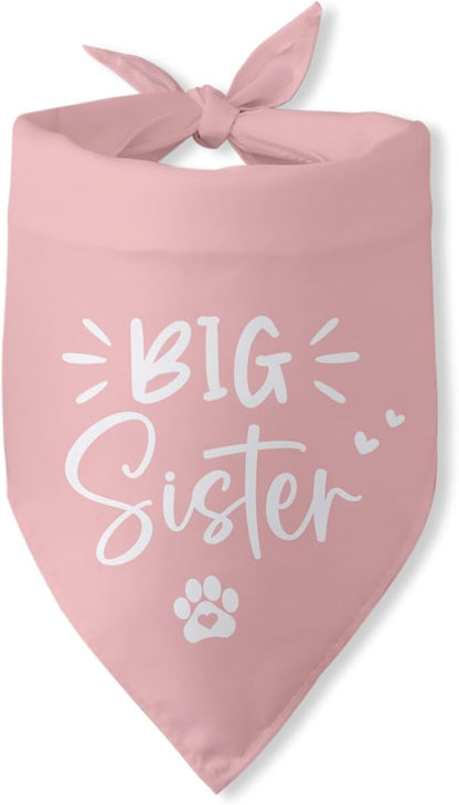 Big Sister Dog Bandana Pregnancy Announcement Gender Reveal Baby Announcement by PwrlveiutforYou