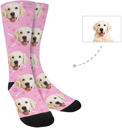 Custom Face Socks, Personalized Dog Lover Pet Photo Picture on Socks Unisex - Image 2