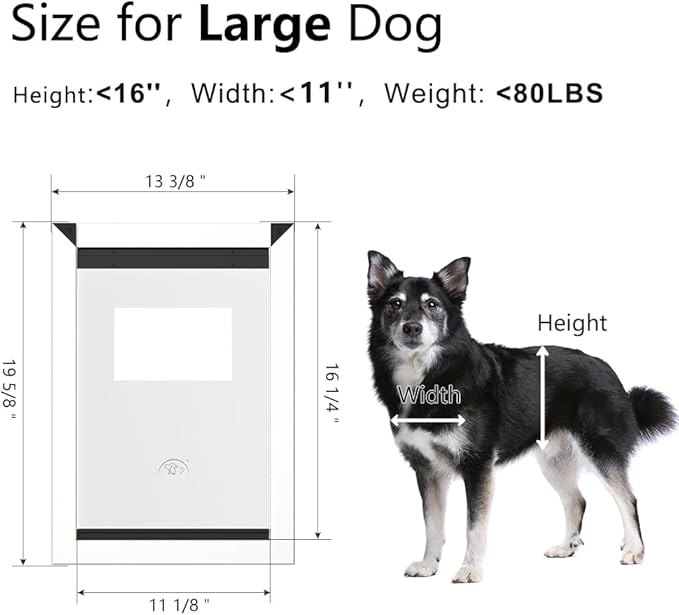 Aluminum Large Dog Door for Extreme Weather, Doggie Door - Image 6