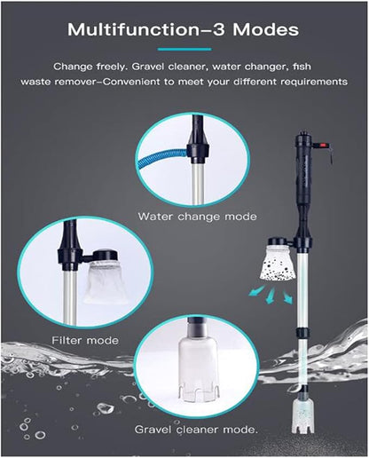 LONDAFISH Electric Fish Tank Vacuum Cleaner Syphon Operated Gravel Water Filter - Image 2