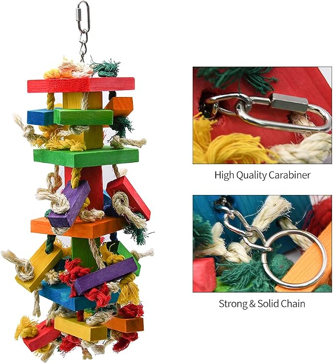 RUBY.Q 2 Pack Large Parrot Toy, 20in Bird Parrot Toy, African Grey and a - Image 3
