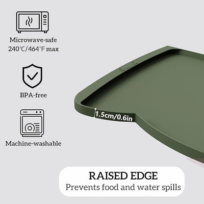 OHMO Dog Food Mat w/Residue Collection Pocket Silicone Pet Feeding Mat - Image 4