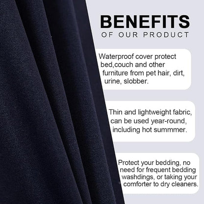 DUJUIKE Waterproof Bed Cover for Dog and Cats, Pet Hair Resistant Bed Sheet - Image 7