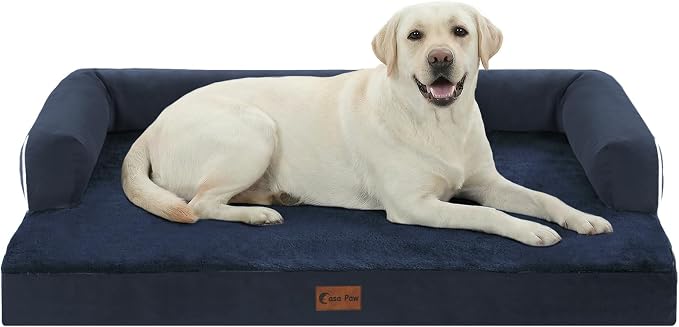 Orthopedic Dog Beds for Extra Large Dogs, Waterproof Egg Crate Foam XL Dog Bed by CasaPaw