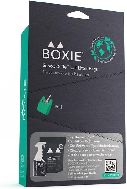 Boxie Sustainable Scoop & Tie Pet Waste Bags, Leak-Proof, Easy-to-Tie Handles - Image 3