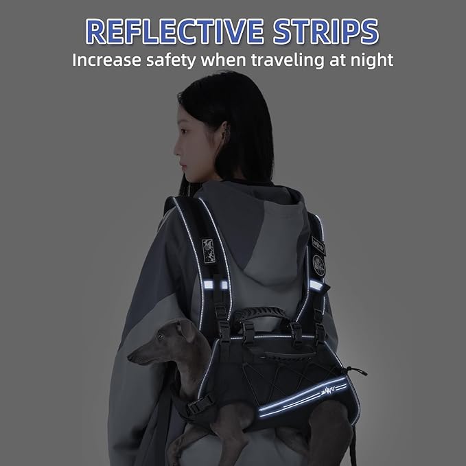 Dog Lift Harness for Small Dogs, Dog Backpack Carrier, Adjustable Padded - Image 3