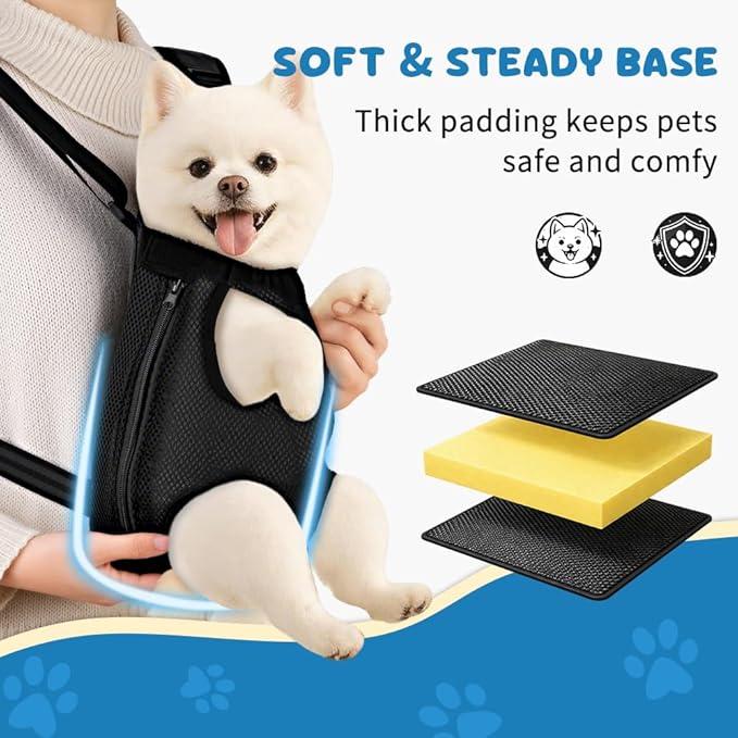 Mosago Dog Backpack Carrier, Adjustable Pet Front Carriers, Legs Out Carrying - Image 4