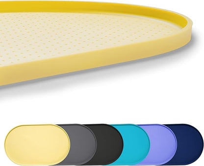 100% Waterproof 0.5" Raised Edge BPA Free Silicone Dog Food Mat, Pet Cat by Yacee