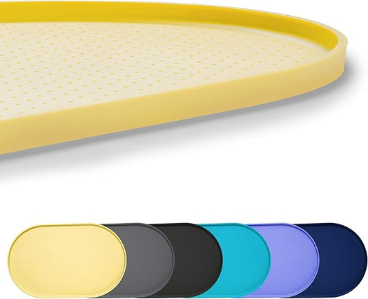 100% Waterproof 0.5" Raised Edge BPA Free Silicone Dog Food Mat, Pet Cat by Yacee