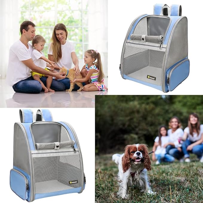 Texsens Pet Backpack Carrier for Small Cats Dogs | Ventilated Design, Safety - Image 6