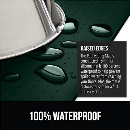 GORILLA GRIP 100% Waterproof Raised Edge BPA Free Silicone Pet Feeding Mat - Image 3