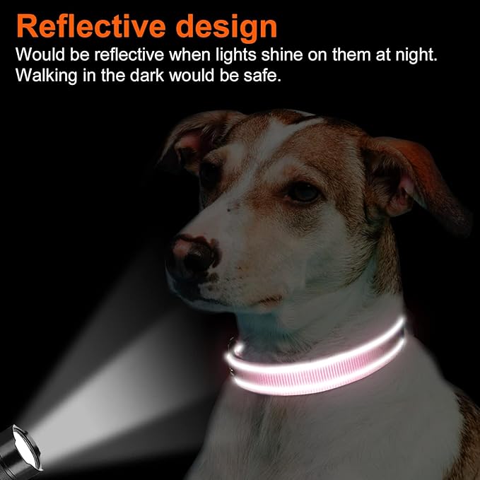 Joytale Reflective Dog Collar, Soft Neoprene Padded, Metal D-Ring, Nylon Pet - Image 5