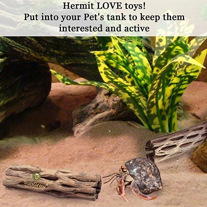 SunGrow Hermit Crab Woods, Climbing Logs, Keep Hermies Busy and Active - Image 4